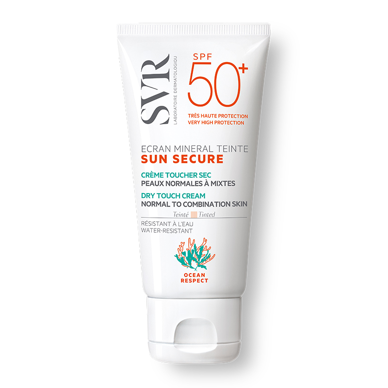 Crema nuantatoare piele normala mixta  SPF 50+ Sun Secure Ecran Mineral Teinte, 50 ml, SVR