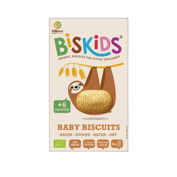 Biscuiti Bio pentru copii, cu ovaz Biskids, 120 gr, Belkorn
