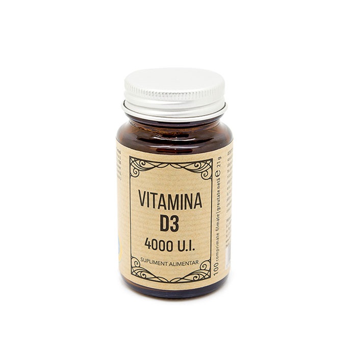 Vitamina D3 4000 UI, 100 comprimate filmate, Remedia