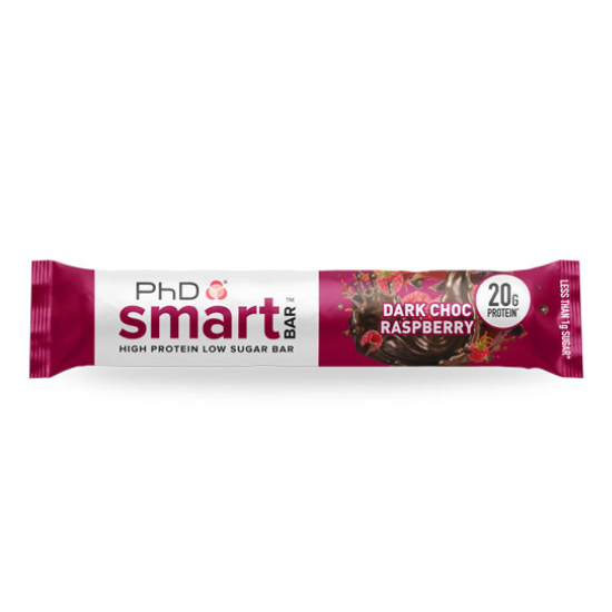 Baton proteic PhD Smart Bar, 64 g, Dark Choc Raspberry, PhD Nutrition