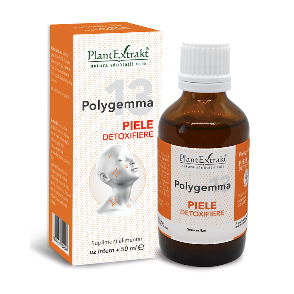 Polygemma 13, Piele detoxifiere, 50 ml, PlantExtrakt