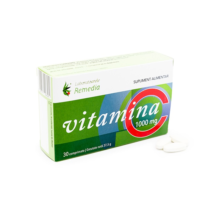Vitamina C, 1000 mg, 30 comprimate, Remedia