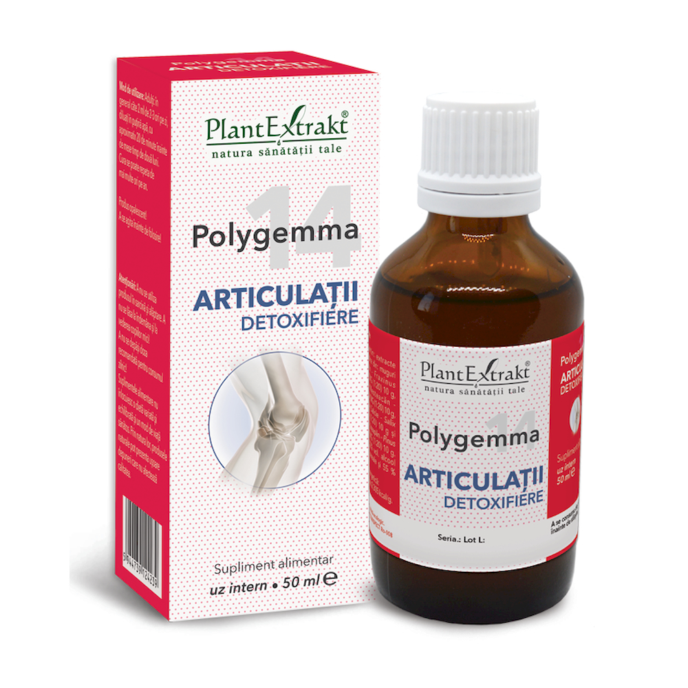 Polygemma 14, Articulatii detoxifiere, 50 ml, PlantExtrakt
