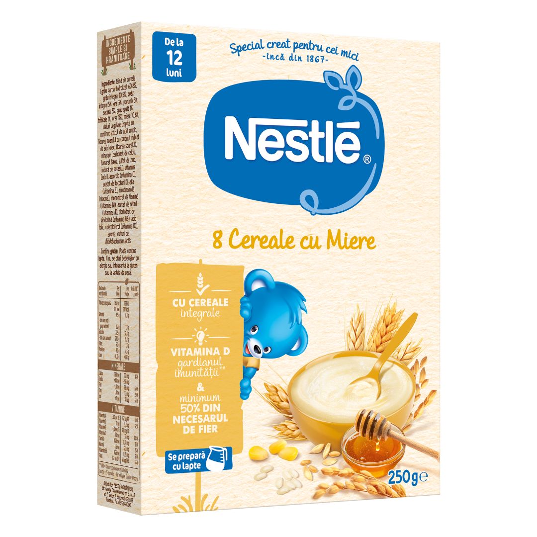 Mix 8 cereale cu miere Infant Cereals, +12 luni, 250 g, Nestle