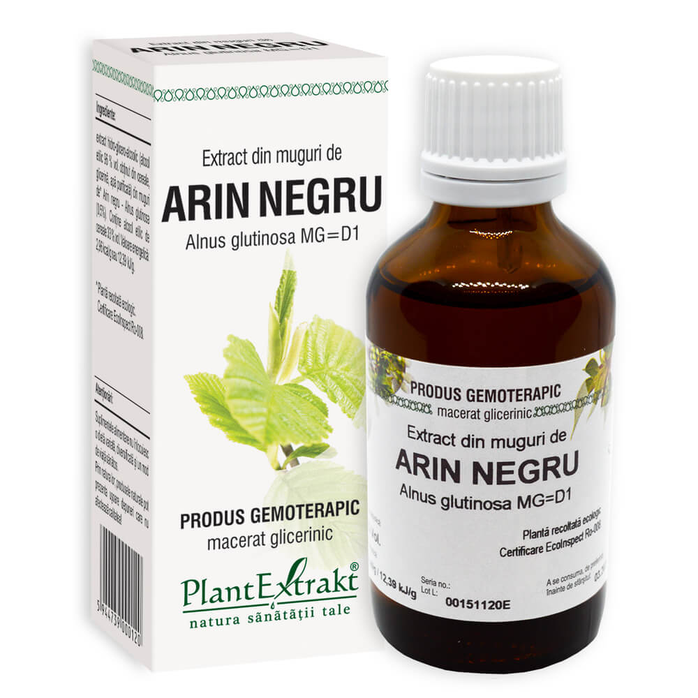 Extract din muguri de Arin Negru, 50 ml, PlantExtrakt