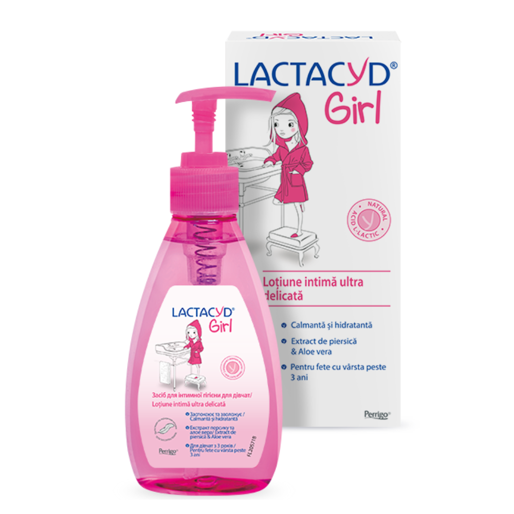 Lotiune intima ultra delicata Girl, +3 ani, 200 ml, Lactacyd