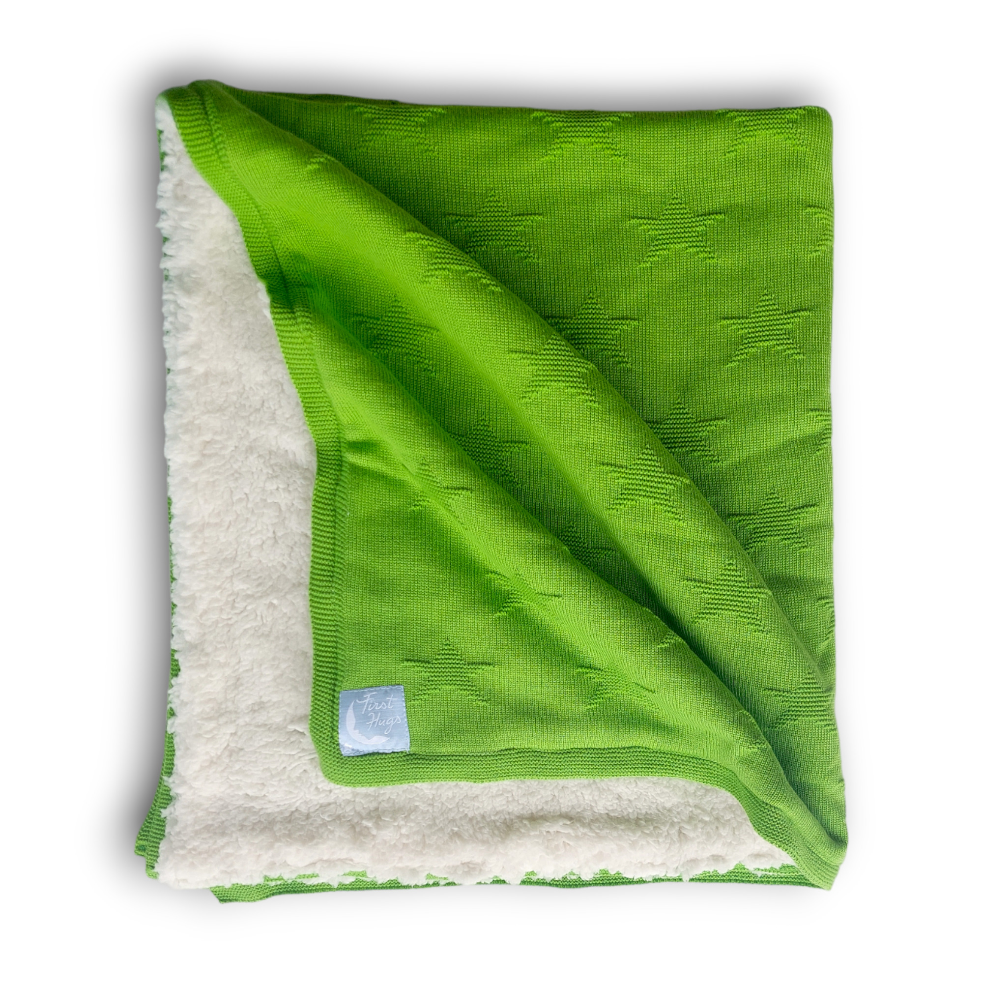 Paturica tricotata dubla, 80x100 cm, Verde, Tuxi Brands