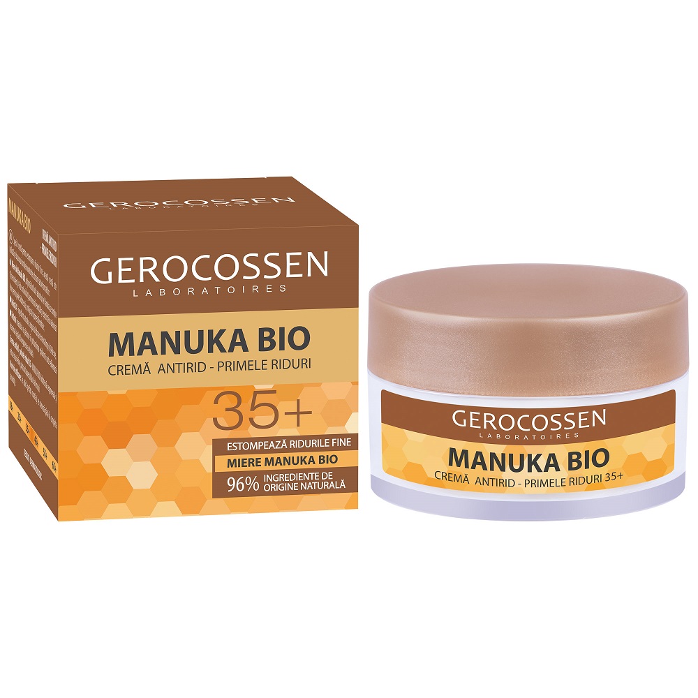 Crema pentru primele riduri cu miere 35+, Manuka Bio, 50 ml, Gerocossen