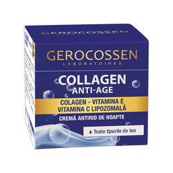 Crema antirid de noapte, Collagen Anti-Age, 50 ml, Gerocossen