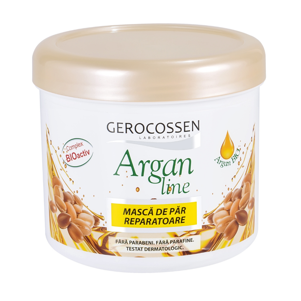 Masca pentru par uscat si deshidratat, Argan Line, 450 ml, Gerocossen