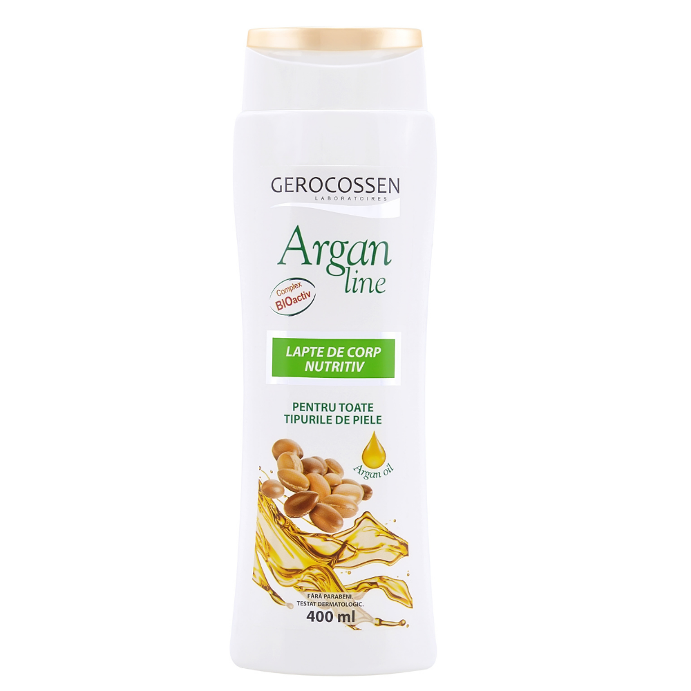 Lapte de corp nutritiv Argan Line, 400 ml, Gerocossen