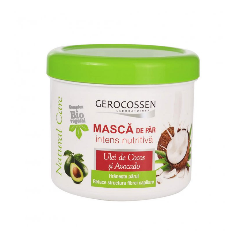Masca de par intens nutritiva cu Cocos Bio si Avocado Natural Care, 450 ml, Gerocossen