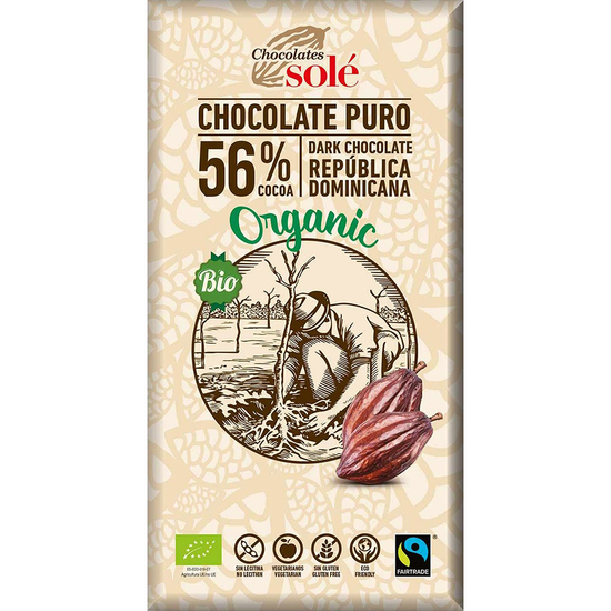 Ciocolata neagra bio 56% cacao