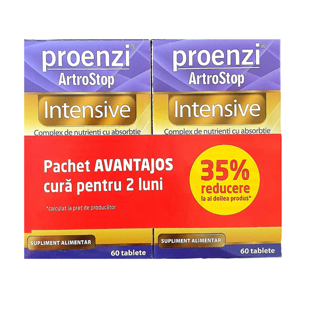 Pachet Proenzi ArtroStop Intensive, 2x60 capsule, Walmark