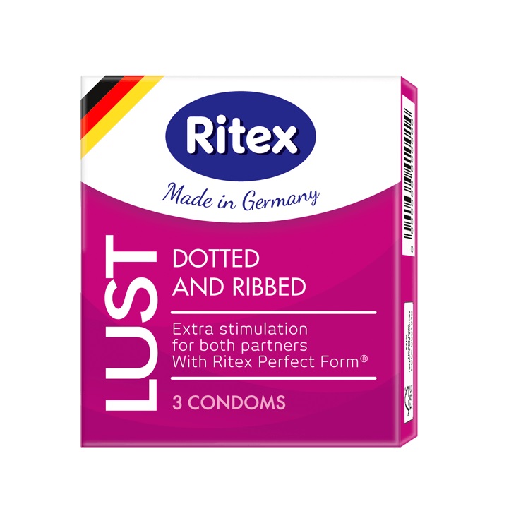 Prezervative pentru extra stimulare Lust, 3 bucati, Ritex