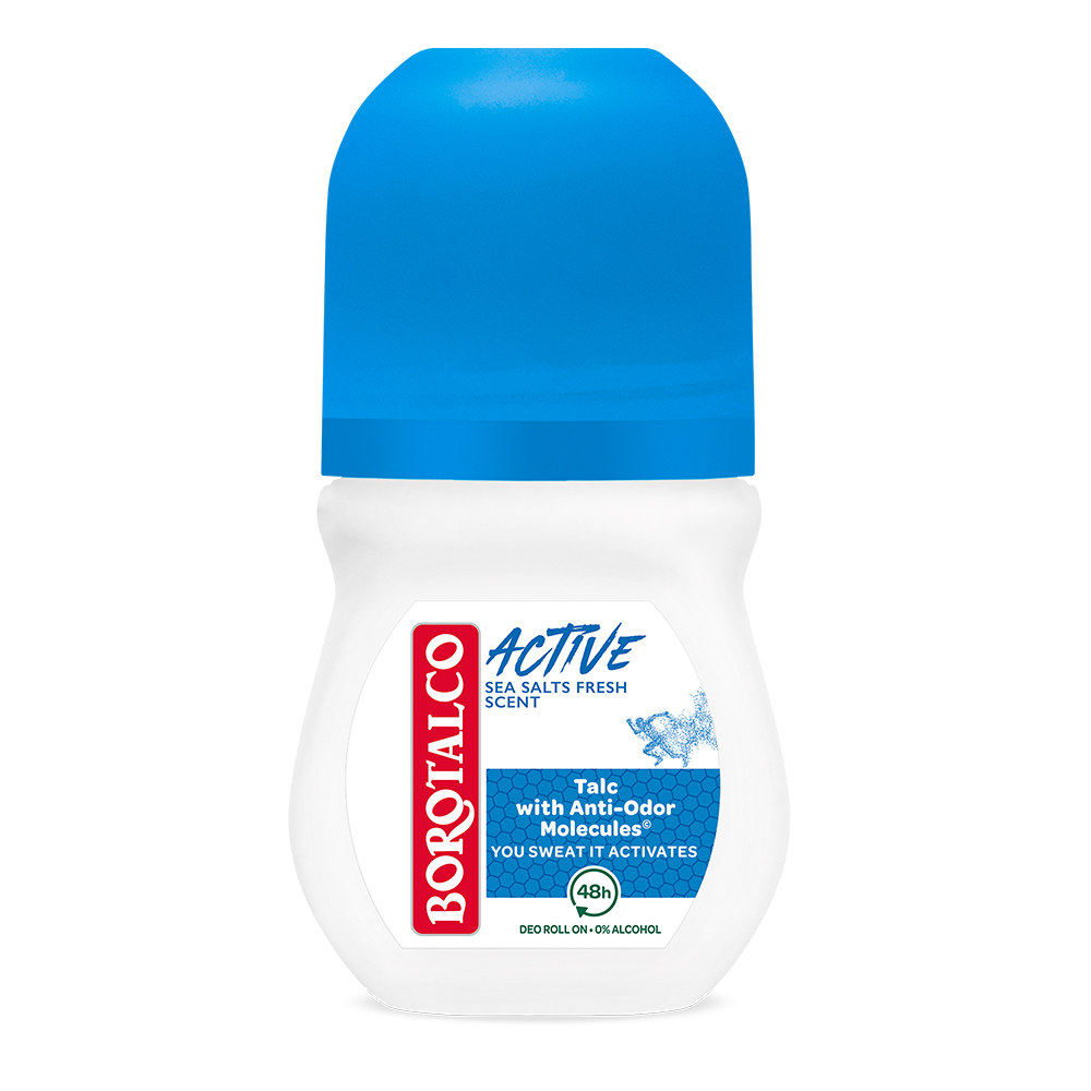 Deodorant roll-on Active, Sea Salts, 50 ml, Borotalco