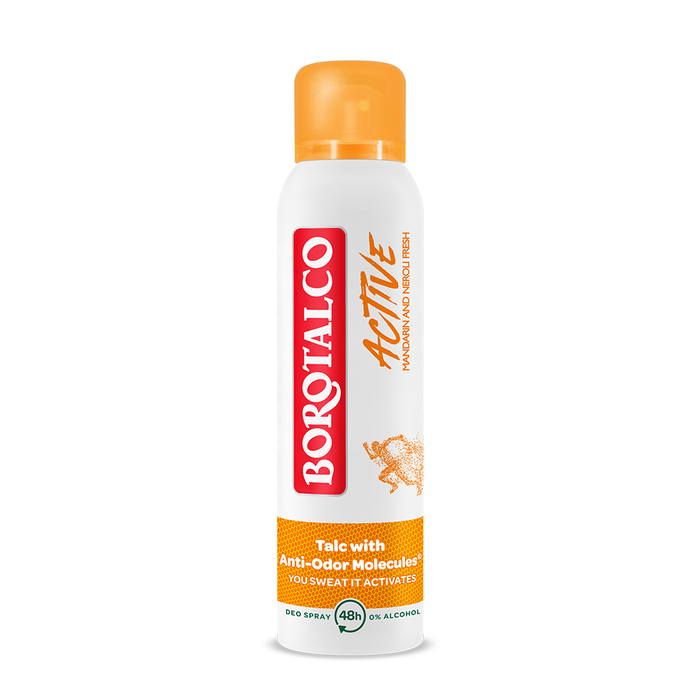 Deodorant spray Active, Mandarine si Neroli, 150 ml, Borotalco
