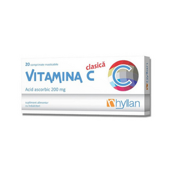 Vitamina C clasica, 20 comprimate, Hyllan