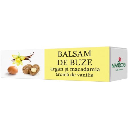 Balsam de buze cu ulei de argan, macadamia si aroma de vanilie