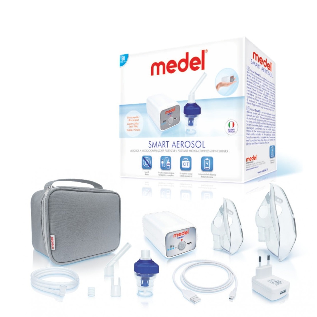 Nebulizator cu microcompresor portabil, Medel 