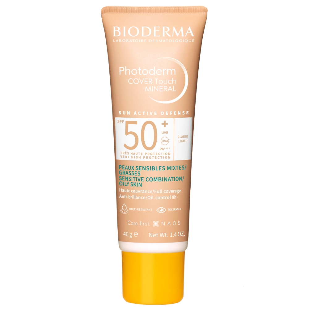 Fluid cu SPF50+ Photoderm Cover Touch Mineral, 40 g, Claire, Bioderma