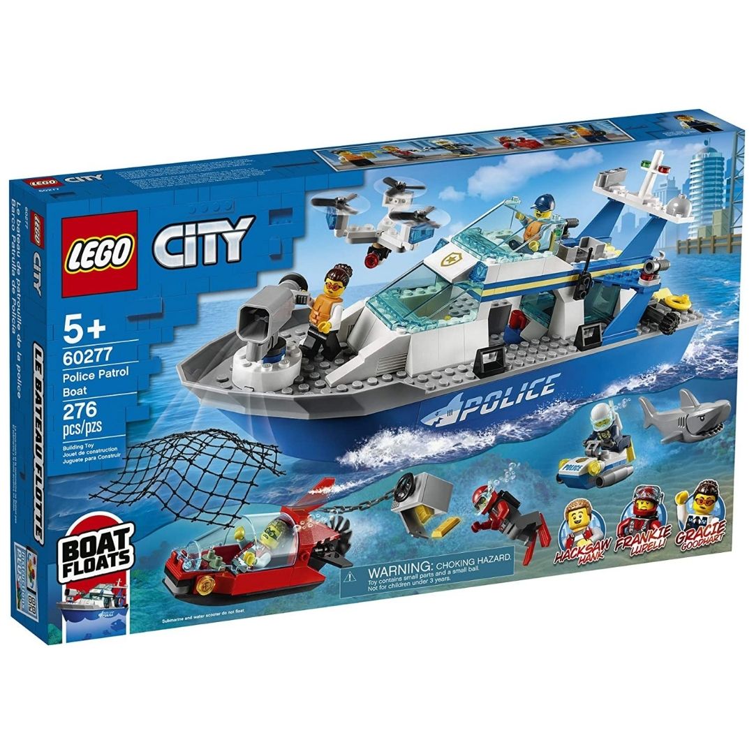 Nava de patrulare a politiei 60277 Lego City, +5 ani, 60277, Lego