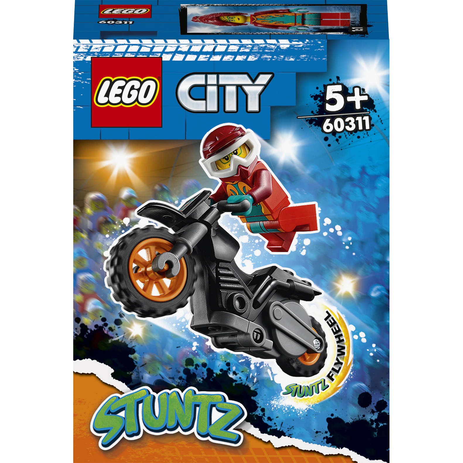 Motocicleta de cascadorie pentru Pompieri Lego City, +5 ani, 60311, Lego