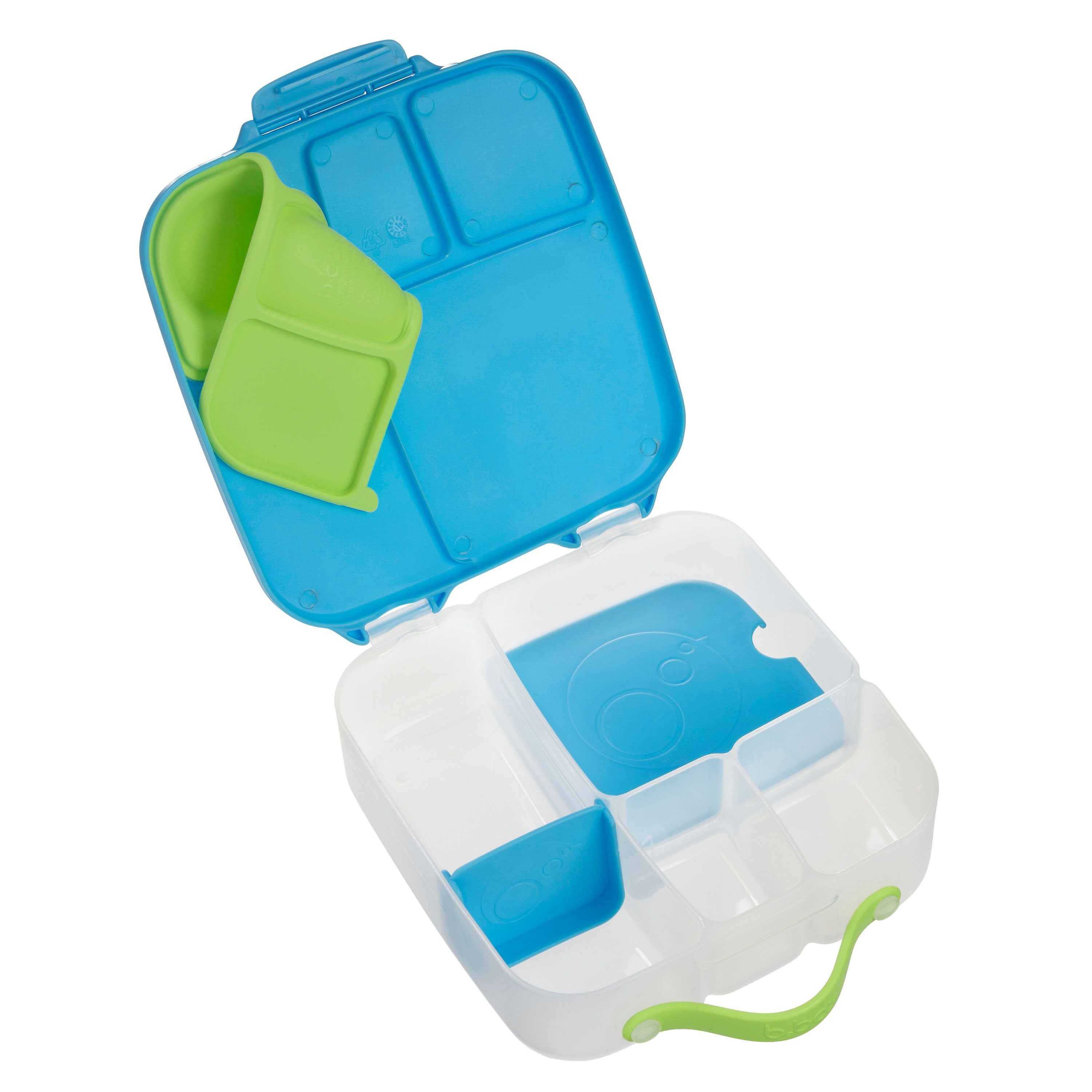 Caserola compartimentata maxi LunchBox, 2 l, Albastru + Verde, BBOX