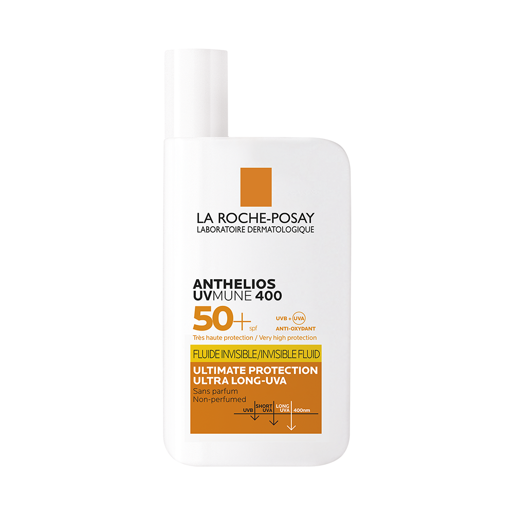 Fluid invizibil fara parfum pentru protectie solara SPF 50+ Anthelios UVmune, 50 ml, La Roche-Posay