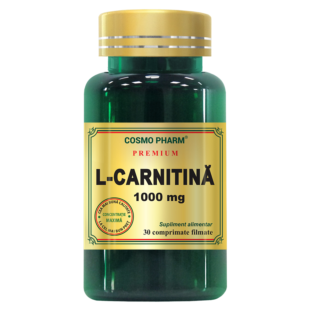 L- Carnitina, 1000 mg, 30 comprimate filamentate, Cosmo Pharm