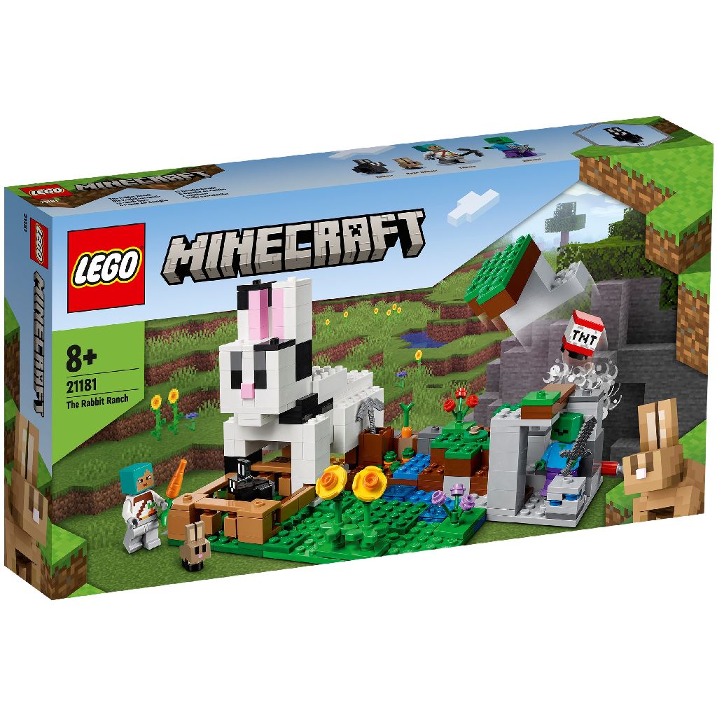 Ferma de iepuri Lego Minecraft, +8 ani, 21181, Lego