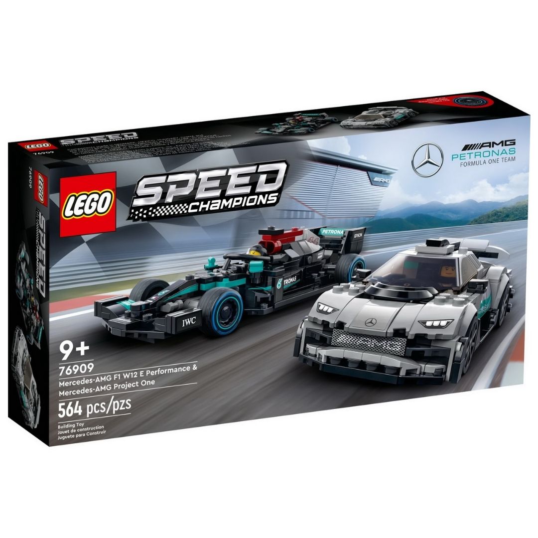 Mercedes AMG F1 W12 E Performance si Mercedes AMG Project One Lego Speed Champions 76909, +9 ani, Lego