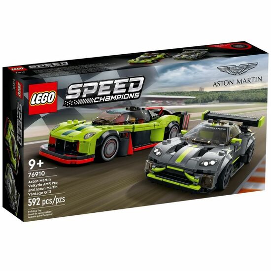 Aston Martin Valkyrie AMR Pro si Aston Martin Vantage GT3 Lego Speed Champions 76910