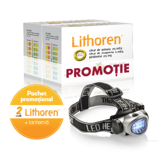 Pachet Promo Lithoren 2 cutii x 30 plicuri + lanterna, Meditrina