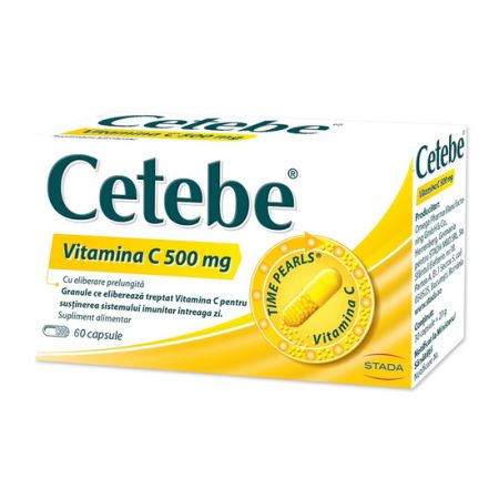 Cetebe Vitamina C, 500 mg, 60 capsule