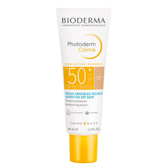 Crema protectie solara coloranta SPF 50+ Photoderm Creme, Nuanta Light, 40 ml, Bioderma