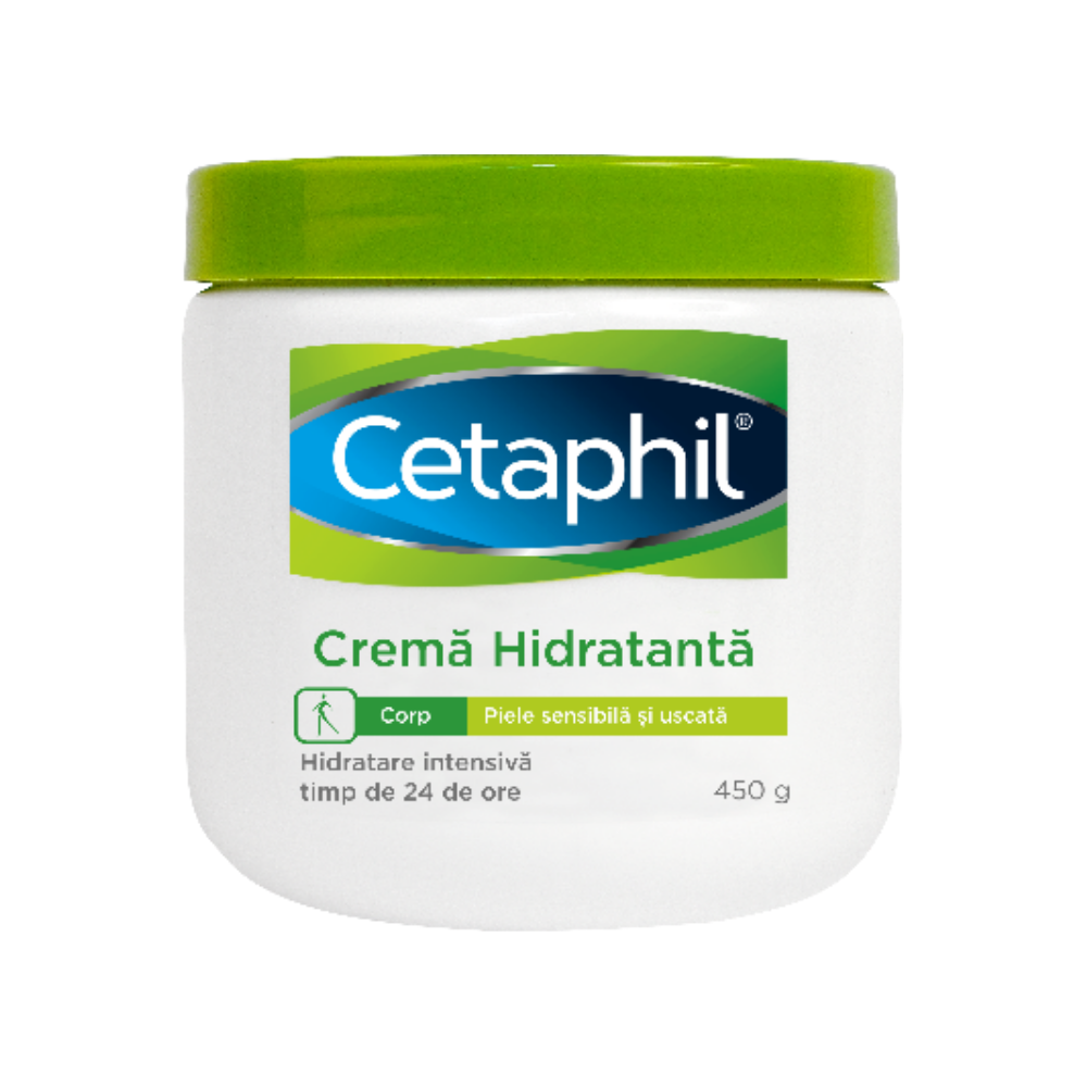 Crema hidratanta pentru pielea sensibila si uscata, 450 gr, Cetaphil