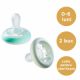 Suzeta de noapte Closer to Nature Breast like Soother, 6-18 luni, 2 bucati, Alb/Galben, Tommee Tippee 555531