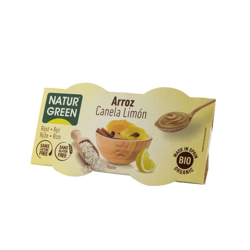 Desert dietetic Bio din orez cu scortisoara si lamaie, 250 gr, Naturgreen