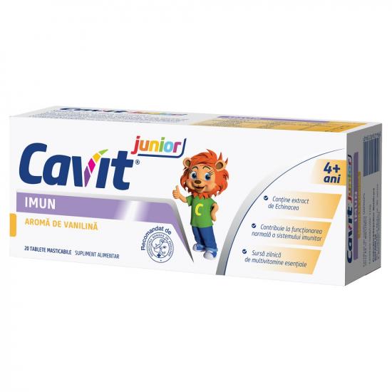 Cavit Junior Imun cu aroma de vanilina, 20 tablete, Biofarm
