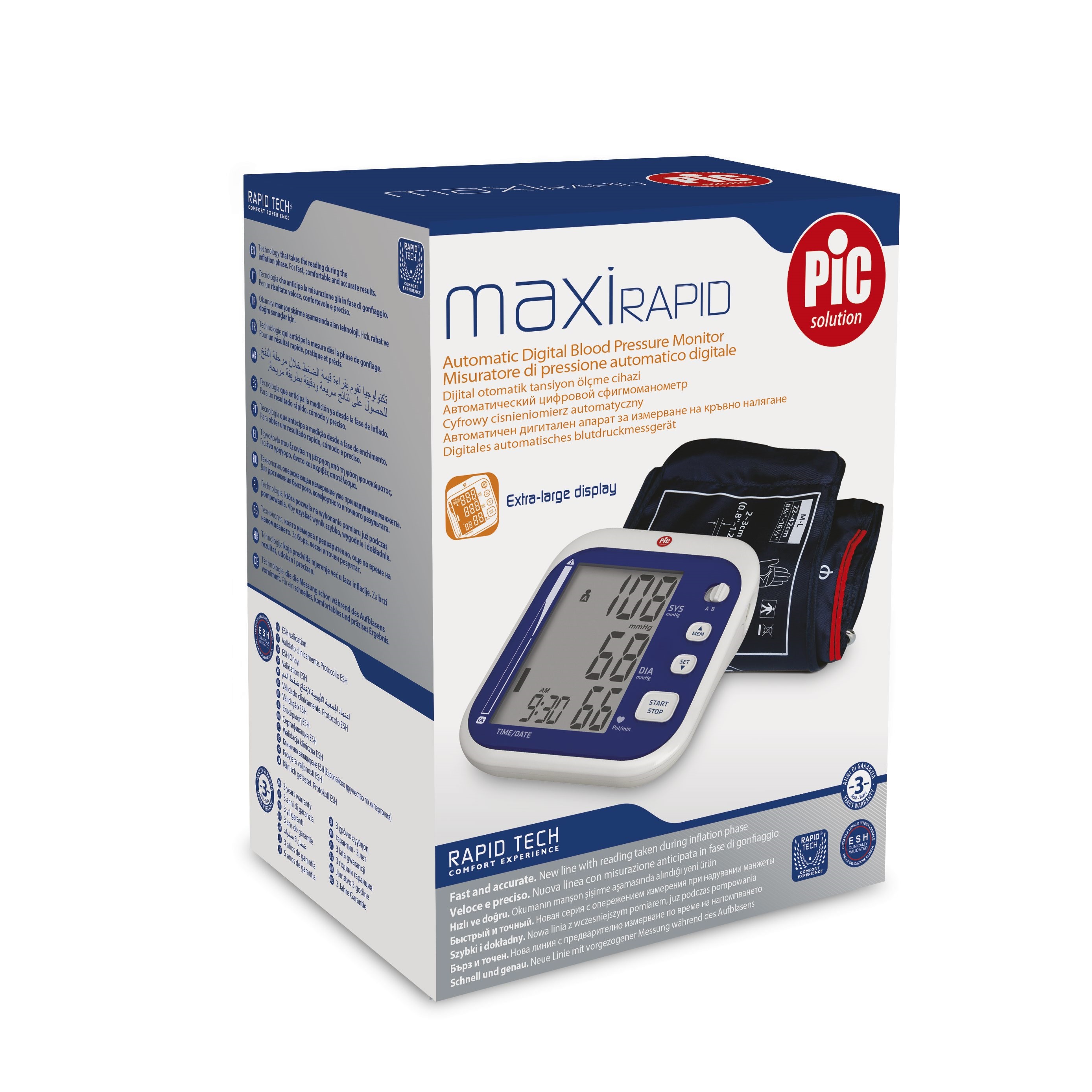 Tensiometru digital pentru brat Maxi Rapid, Pic Solution