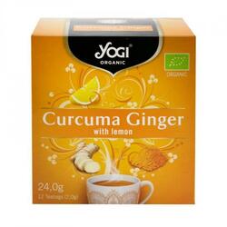 Ceai bio din Ginger, Curcuma si Lamaie, 12 plicuri, Yogi Tea
