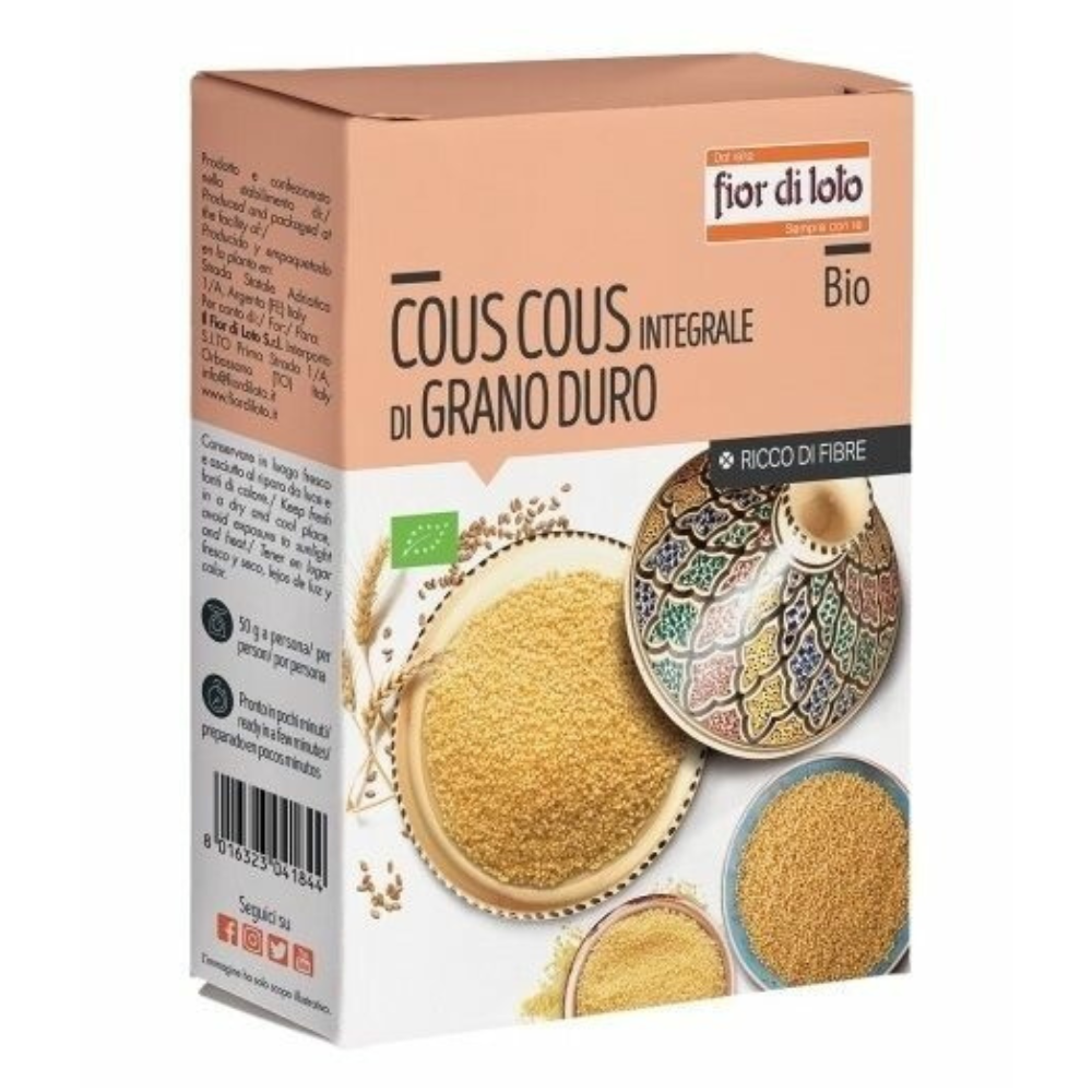 Cuscus bio din grau integral, 500g, Fior di Loto