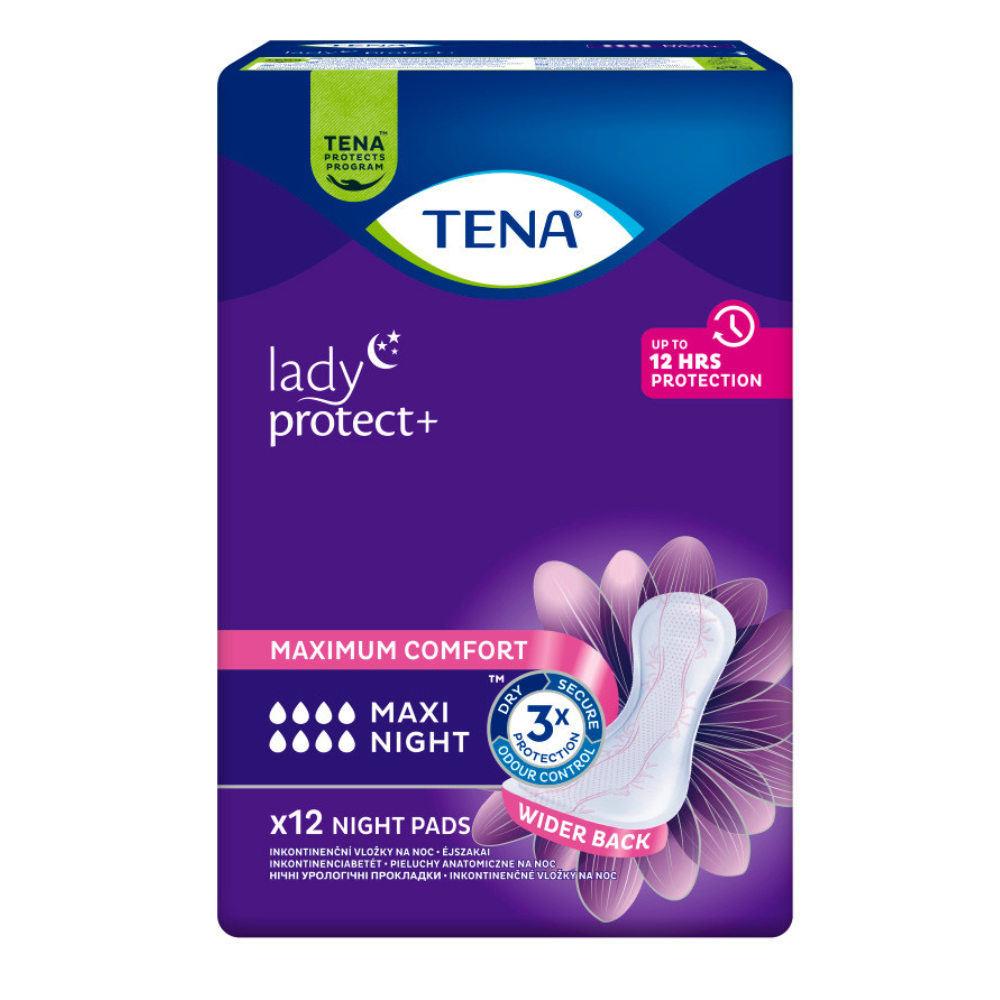 Absorbante pentru inconttinenta urinara Lady Maxi Night, 12 bucati, Tena