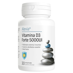 Vitamina D3 Forte, 5000 UI, 30 capsule, Alevia
