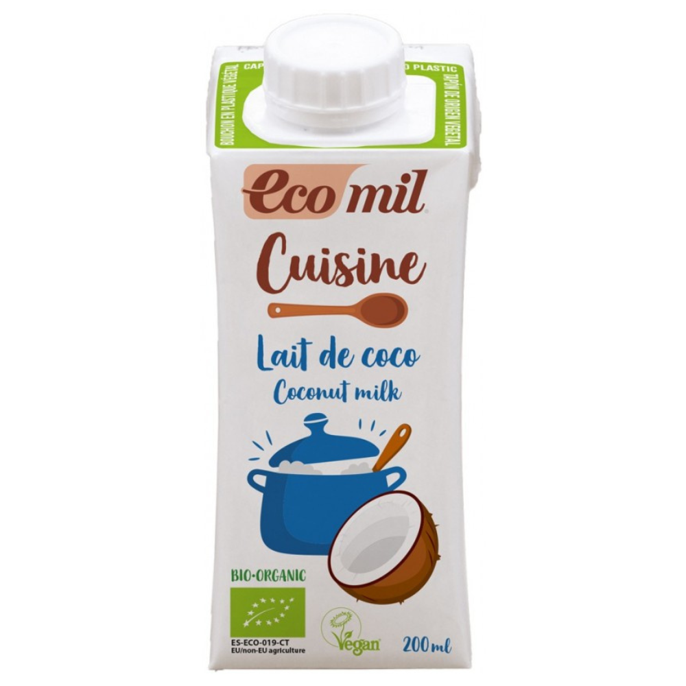 Crema vegetala bio pe baza de cocos Cuisine, 200 ml, Ecomil