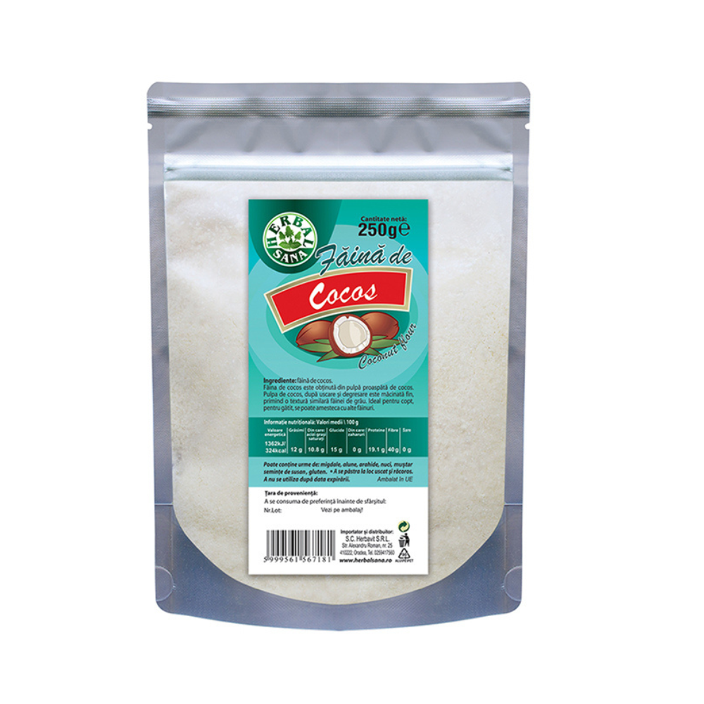 Faina de cocos, 250 g, Herbal Sana