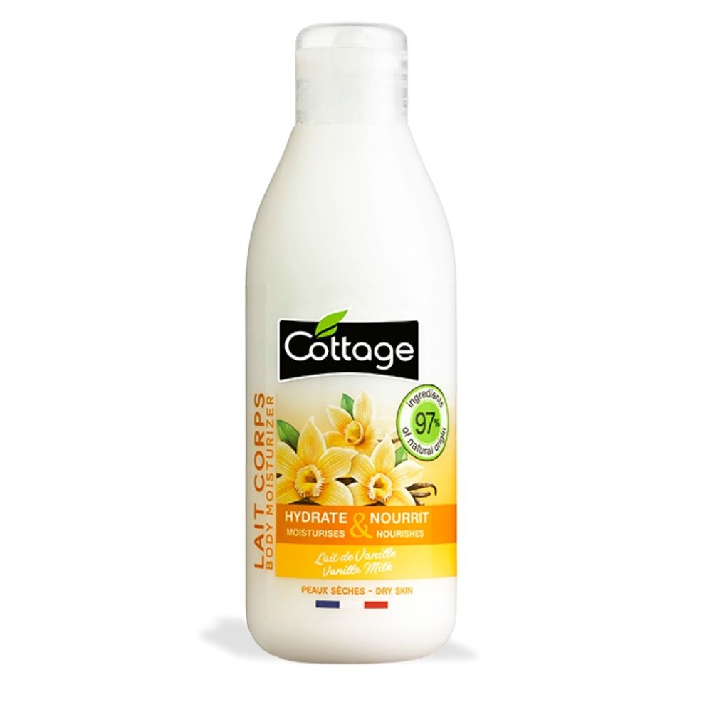 Lapte de corp hidratant cu aroma de vanilie, 200 ml, Cottage