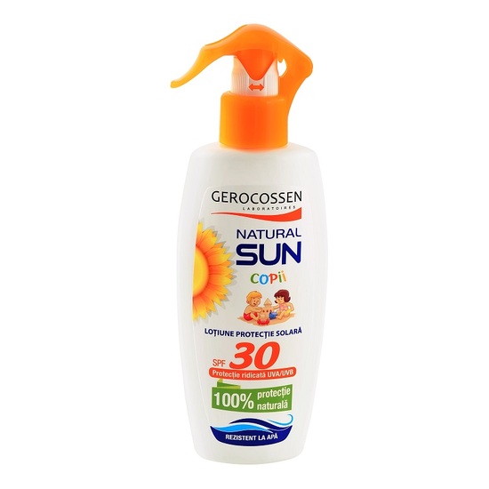 Lotiune pentru copii cu protectie solara SPF 30, 200 ml, Gerocossen