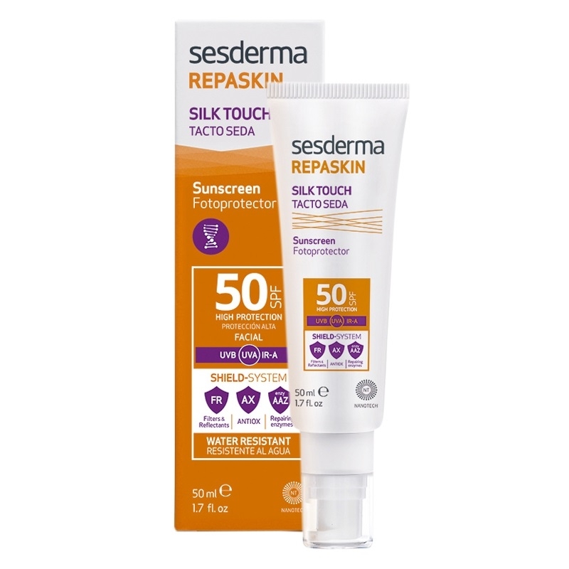 Crema pentru protectie solara cu SPF 50 Repaskin Facial Silk Touch, 50 ml, Sesderma